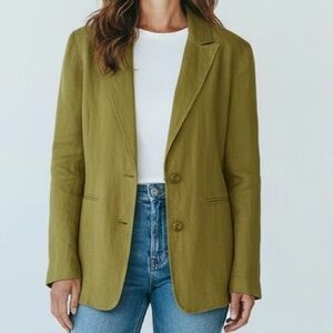 Crescent Avacado Green Blazer for Women Small